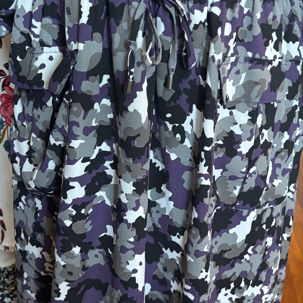 Reitmans Purple Camouflage Robe - Picture 4 of 6
